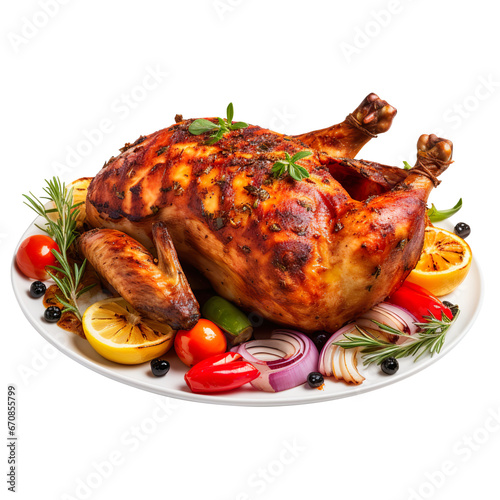grilled chicken with vegetables