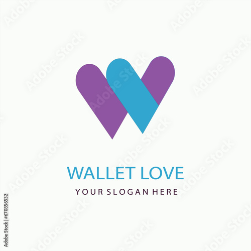 creative heart  w letter love concept  icon  logo. w heart  love concept logo for all business or company. 
