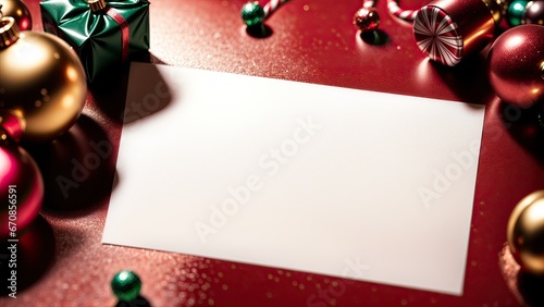 greeting card with gifts christmas day