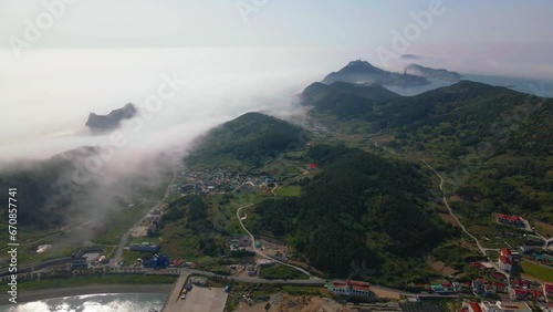 Drone view of Chuja island_추자도신영항 드론뷰