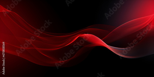 Abstract Soft Color Red Wave Background Gentle Red Waves on Canvas 