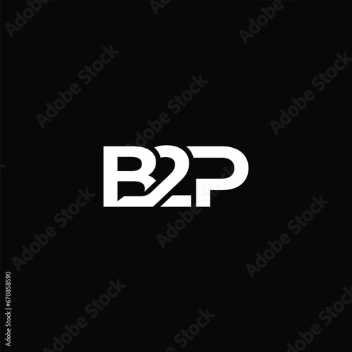 Minimalist B2P Letter Logo. Usable for Business Logo. Monogram Element