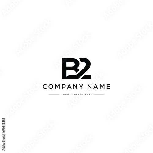 Monogram B2 Letter Logo Design. Usable for Business Logo. Logo Element