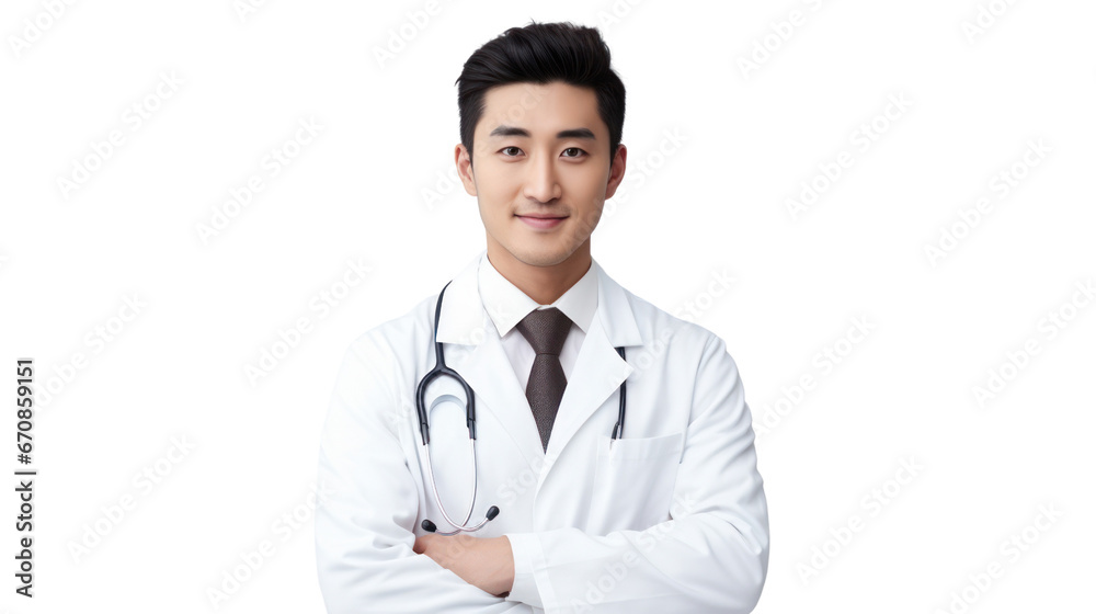 portrait Asian male doctor on the transparent background portrait Asian male doctor on the transparent background