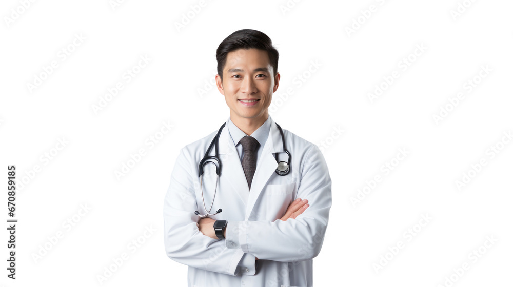 portrait Asian male doctor on the transparent background portrait Asian male doctor on the transparent background