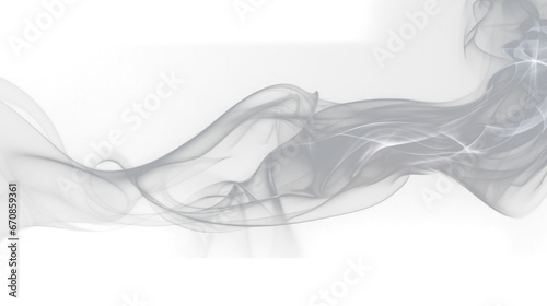 Smoke wave on the transparent background