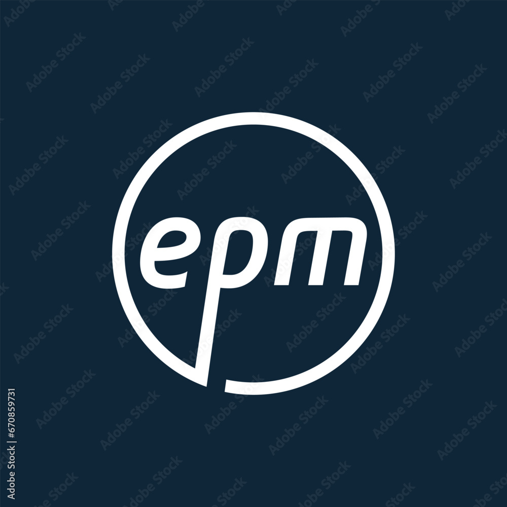 EPM logo letter mark monogram modern and simple minimal design for business use EPM logo letter mark monogram modern and simple minimal design for business use