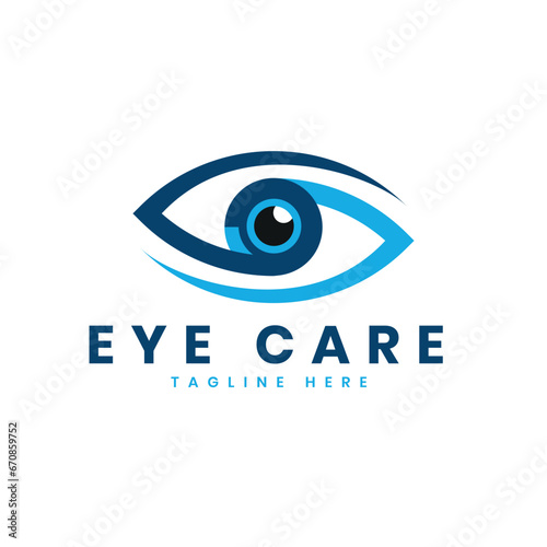 Eye care logo design for healthcare and medical care