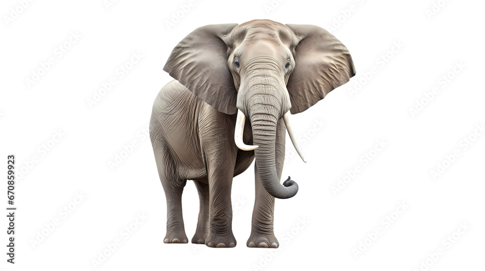 Obraz premium Elephant on transparent background