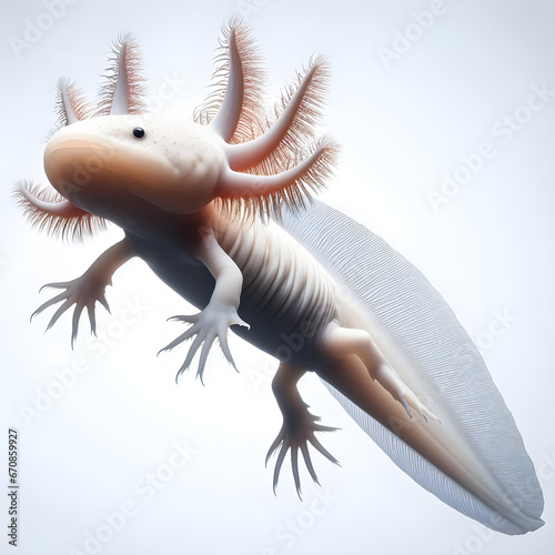 Axolotl, Ambystoma mexicanum, ajolote 