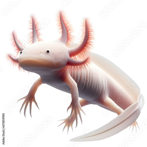 Axolotl, Ambystoma mexicanum, ajolote 