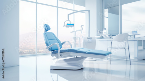Future. Dental office chair. Ai generative
