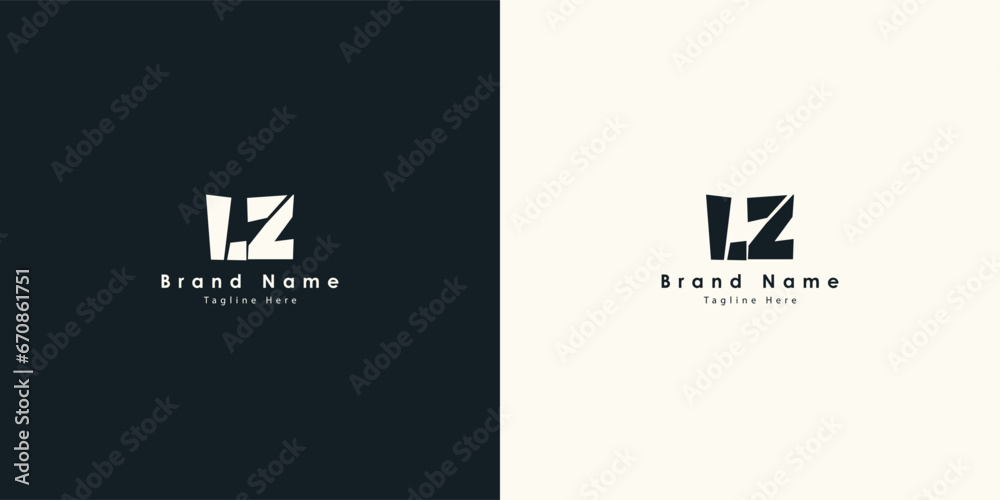 LZ Letters vector logo design - obrazy, fototapety, plakaty 
