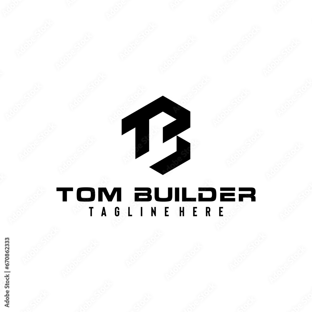 MODERN INITIALS TB GEOMETRIC ILLUSTRATION VECTOR DESIGN MODERN INITIALS TB GEOMETRIC ILLUSTRATION VECTOR DESIGN