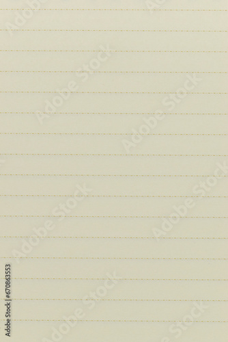 top view image of open planner notebook with blank page, lined paper texture background photo