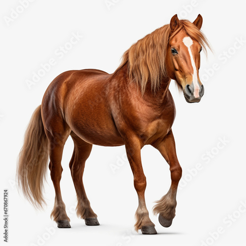 red horse  isolated on a white background