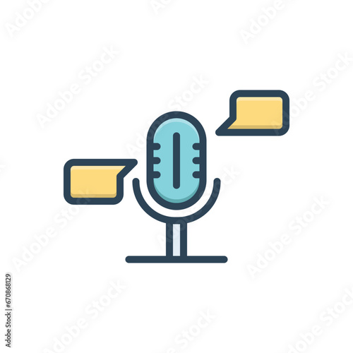 Color illustration icon for pitch