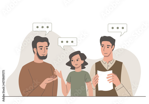 A team of workers office. Collective of young people discussion ideas. A men and nice woman communications about task.