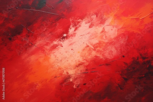 Abstract oil paint texture on canvas. Red background.