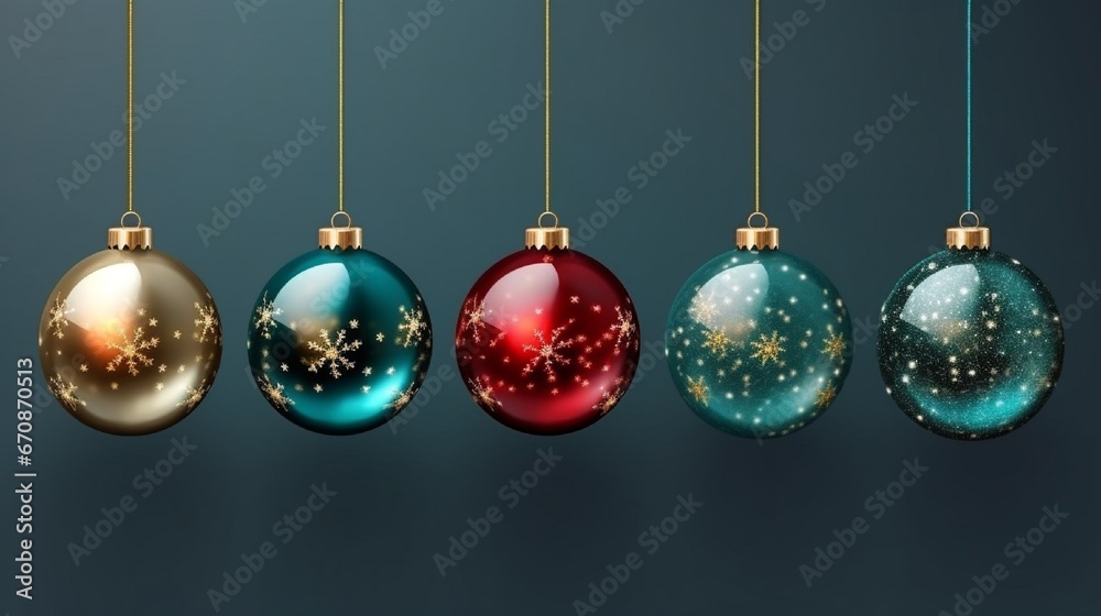 Christmas ornaments in the shape of a ball. Set Christmas balls made of clear glass. Realistic 3D Christmas decoration design. Objects associated with the New Year's holiday. Christmas ornaments in the shape of a ball. Set Christmas balls made of clear glass. Realistic 3D Christmas decoration design. Objects associated with the New Year's holiday.