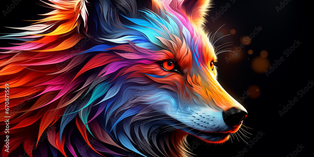 Bright and colorful animal poster. Bright and colorful animal poster.