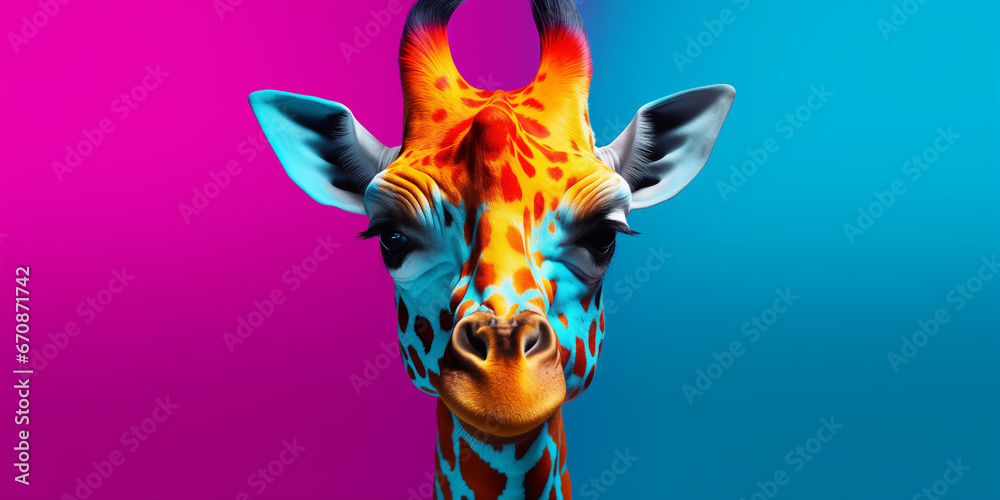 Bright and colorful animal poster. Bright and colorful animal poster.