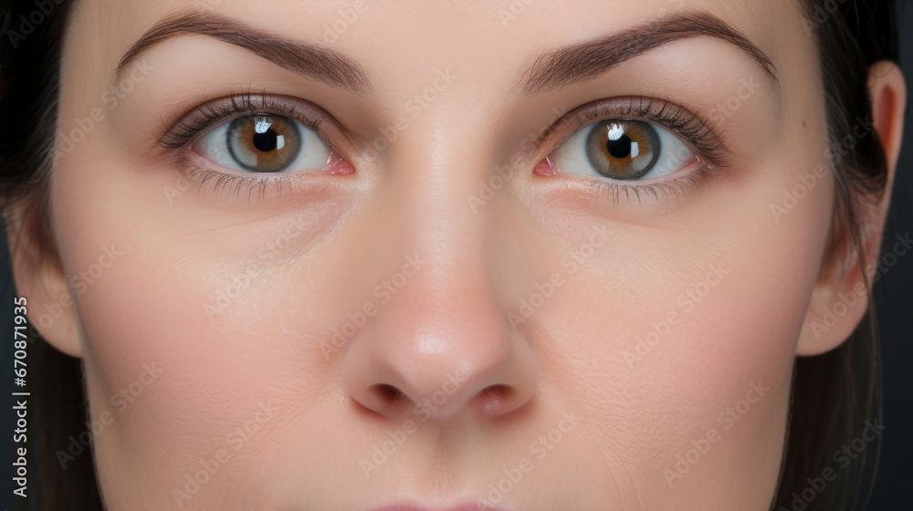 Close-up of eyes, pores or fine lines and wrinkles. Beauty treatment and skin health Close-up of eyes, pores or fine lines and wrinkles. Beauty treatment and skin health