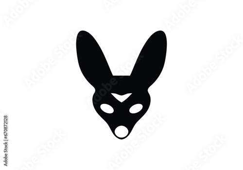 Bat Eared Fox minimal style icon illustration design