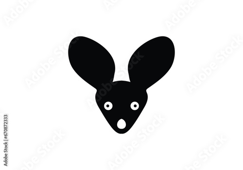 Bat Eared Fox minimal style icon illustration design