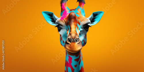 Bright and colorful animal poster. © xartproduction