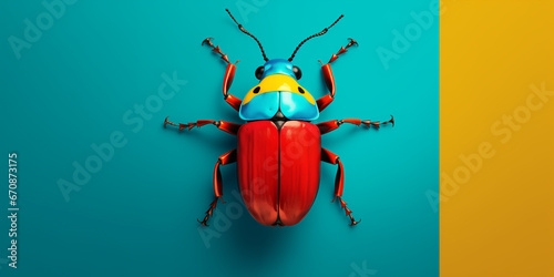 Bright and colorful animal poster. photo