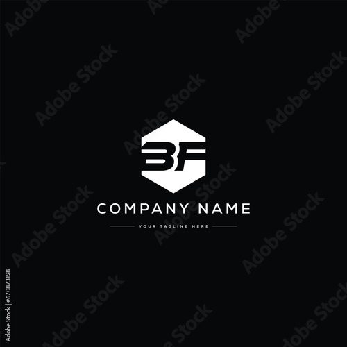 Monogram BF Letter Logo Design. Usable for Business Logo. Vector Logo