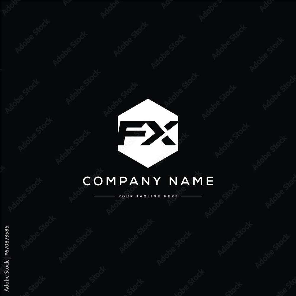 Fototapeta premium Monogram FX Letter Logo Design. Usable for Business Logo. Vector Logo