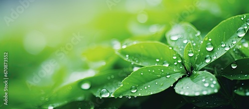 Green wallpapers exhibiting the beauty of morning dew