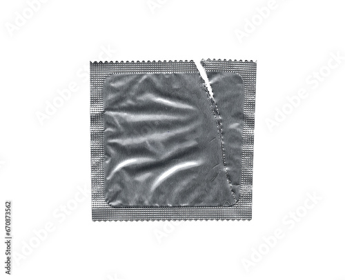 Принти на полотні silver condom wrapper on transparent png background