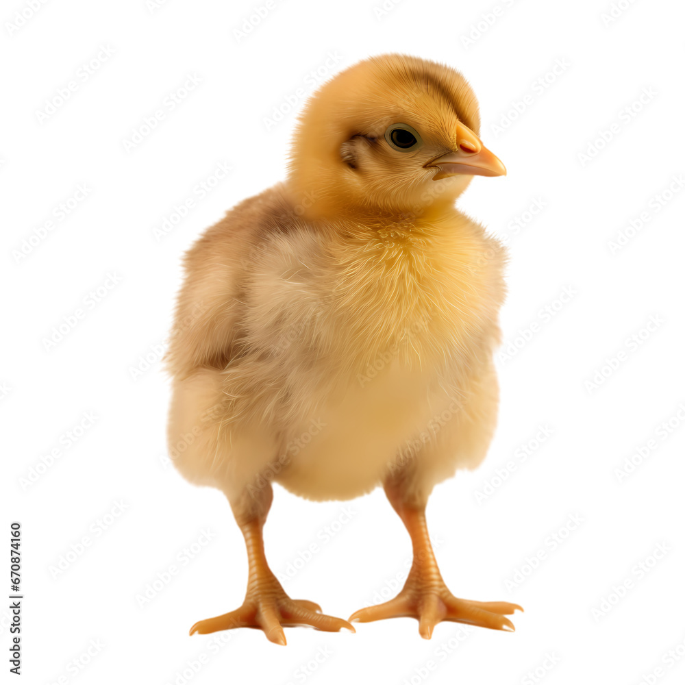 Fototapeta premium Chick on transparent background