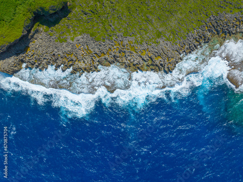Drone view of Banzai cliff in Saipan_사이판 만세절벽 드론뷰 © 준일 정