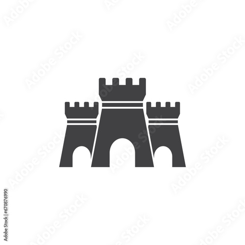 fortress icon vector