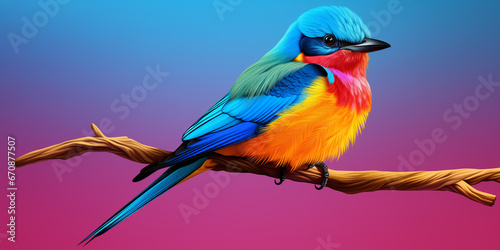 Bright and colorful animal poster. © xartproduction