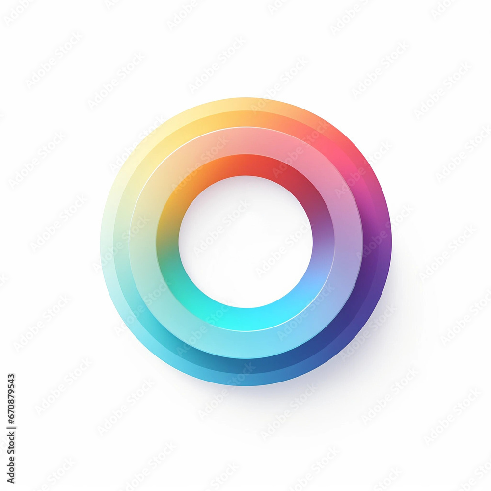 A Soft Colorful Rainbow Theme Circular Icon on a White Background A Soft Colorful Rainbow Theme Circular Icon on a White Background