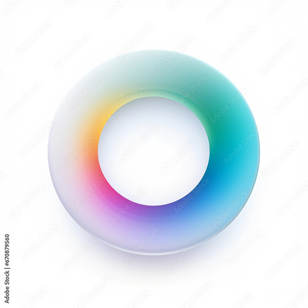 A Soft Colorful Rainbow Theme Circular Icon on a White Background A Soft Colorful Rainbow Theme Circular Icon on a White Background