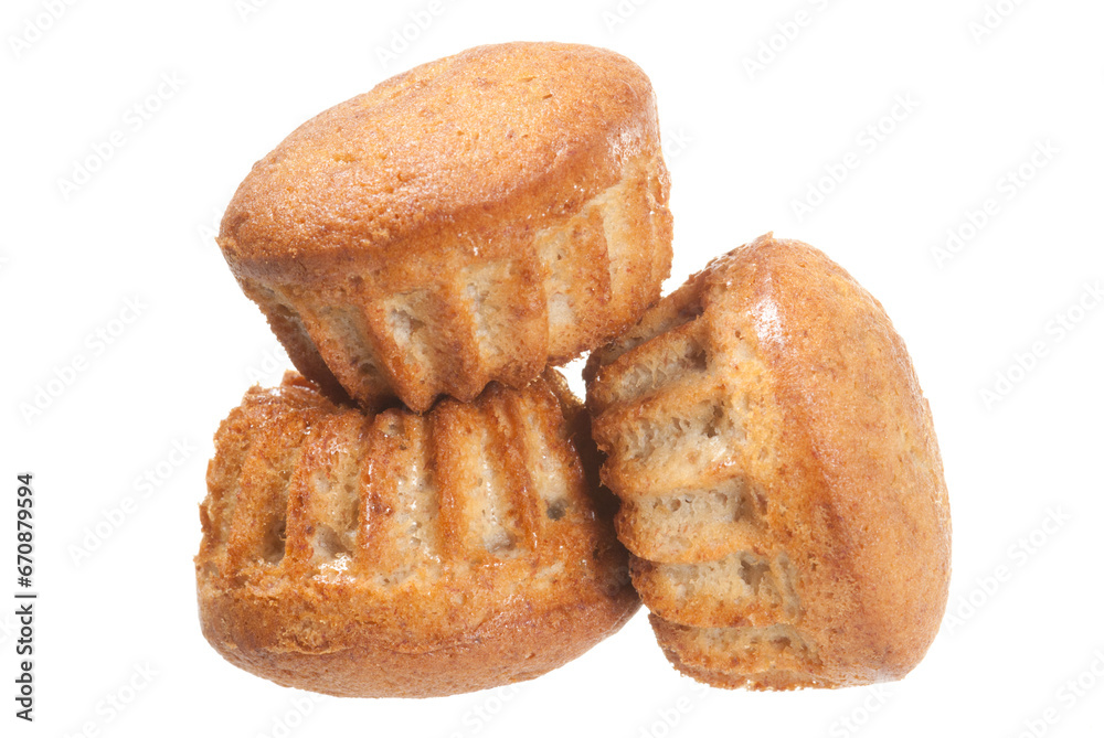 Three muffins on white Three muffins on white