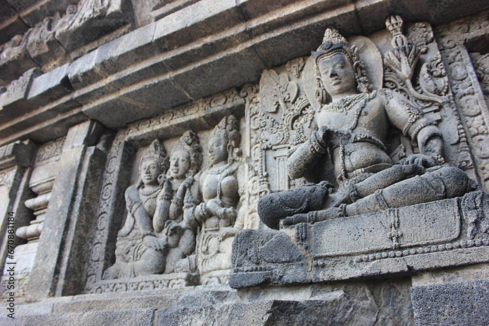 Beautiful Prambanan Temple Statue Hindu Religion 
