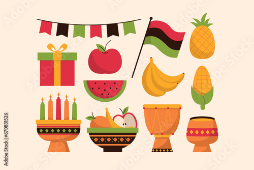 Kwanzaa Design Element Illustration Set