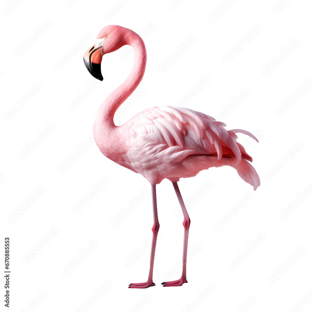 Flamingo on transparent background