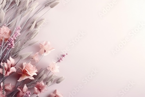 a mockup background, viewed from above, with dry flowers © Andrus Ciprian