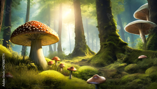 Whimsical Fungus Forest: A Fairytale Wonderland