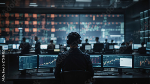 The power of digital technology with a focus on a stock market and financial investment a computer, stock analysis and algorithms to improve financial grow