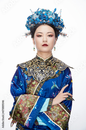 Cuadro en lienzo A Asian woman dressed in Qing Dynasty Empress attire