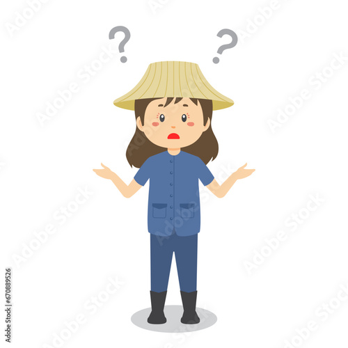 Thailand Farmer Confused with Question Mark